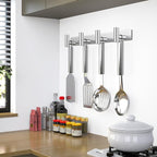 Wall Mounted Coat Rack-4 Hooks, Heavy Duty Stainless Steel Wall Hooks for Towel Coat Bag, Hat Rack Coat Hanger Coat Hooks Towel Racks for Bathroom Entryway Kitchen Hotel (Silvery, 1 Pack)