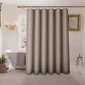 Inhousolu Fabric Shower Curtain Waffle Weave, 230 GSM Heavy Duty, Weighted Hem, 14 Metal Hooks, Water Repellent, Machine Washable, Hotel Spa Luxury Bath Curtain Set, 72 x 84 Inch, Beige