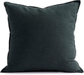 Jeanerlor Solid Cotton Linen Decoration 18"x18" Throw Pillow Cushion Case Special Pillow Cover Delicate Decorative Pillowcase for Couch/Bed/Chair,(45 x 45cm), Dark Green