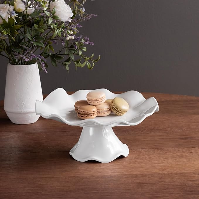 Beatriz Ball VIDA Havana Small Pedestal Cake Plate (White)