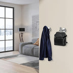 NearMoon Bath Towel Hooks- SUS 304 Stainless Steel Robe Hook Holder, Heavy Duty Coat Hook for Bathroom Livingroom Hotel Kitchen Garage, Wall Mounted- 4 Pack (Brushed Nickel)