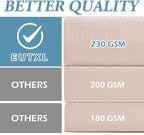 Blush Pink Stall No Hook Shower Curtain with Snap in Liner,230GSM Waffle Weave Shower Curtains for Bathroom,54W x 80H