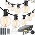 300FT Solar String Lights Outdoor Waterproof with Remote,G40 Solar Powered String Lights with 60+3 LED Shatterproof Bulbs, Dimmable Solar Patio Hanging Lights for Outside Backyard Party