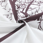 Long Fabric Shower Curtain, Reddish Brown Tree Plant Shower Curtains for Bathroom, Modern Decorative Bathroom Curtains, 72" W x 78" H