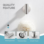 Angle Simple Robe Towel Hook, SUS 304 Stainless Steel Bathroom Hand Towel Coat Hook for Wall, Brushed Nickel