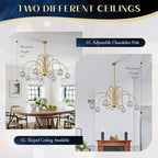 Modern Gold Sputnik Chandelier Mid Century 12 Lights Large L52” Smoke Glass Globe Pendant Light Fixture for High Ceiling Foyer Staircase Living Dining Room