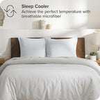 Bare Home Euro Pillow Sham Covers - Set of 2 - Premium 1800 Ultra-Soft Microfiber - Double Brushed - Bed Pillow Shams - Pillows Not Included (Set of 2, White)