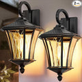 YSN 19" Large Outdoor Wall Lights 2 Packs, Black Porch Light Fixture Exterior Sconce Light, Retro Outdoor Lighting Fixtures Wall Mount, Waterproof Outdoor Lights for House Garage Yard