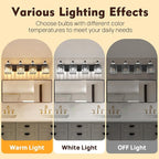 Modern Bathroom Vanity Light, 4-Light Black Bathroom Lighting Fixtures Over Mirror, 28.4" Crystal Wall Light Sconce for Bathroom/Bedroom/Vanity, Includes LED Bulbs, Easy Installation