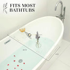 40" Supreme - Clear Acrylic Bathtub Tray Caddy Tub Shelf, Spa Board Luxury Bathroom Bath tub Table, Fits Across Bathtubs, Book, iPad and Wine Glass Holder (Supreme, 40")