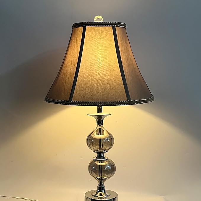 Tootoo Star Brown Large Drum Lamp Shade for Chandeliers Floor Light and Table Lamp,12x16x11" Spider,Fabric Natural Linen Hand Crafted (Brown color)