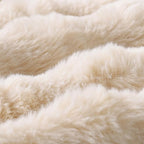 MADIZZ Pack of 2 Thick Plush Wool Throw Pillow Covers 24x24 Inch Beige Soft Neutral Decorative Throw Pillows Accent Boho Cushion Covers for Couch Sofa Bedroom Pillow Shell