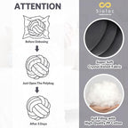 Sioloc Soft Knot Ball Pillows,Round Throw Pillow Cushion Home Decoration Plush Pillow,Throw Knotted Pillow Handmade Round Plush Pillow（13.7inches,Dark Grey）