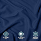 Bare Home Queen Pillow Sham Covers - Set of 2 - Premium 1800 Ultra-Soft Microfiber - Double Brushed - Bed Pillow Shams - Pillows Not Included (Set of 2, Dark Blue)