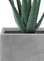 Kante 12 Inch Square Concrete Planter for Outdoor Indoor Home Patio Garden, Large Plant Pot with Drainage Hole and Rubber Plug, Natural Concrete
