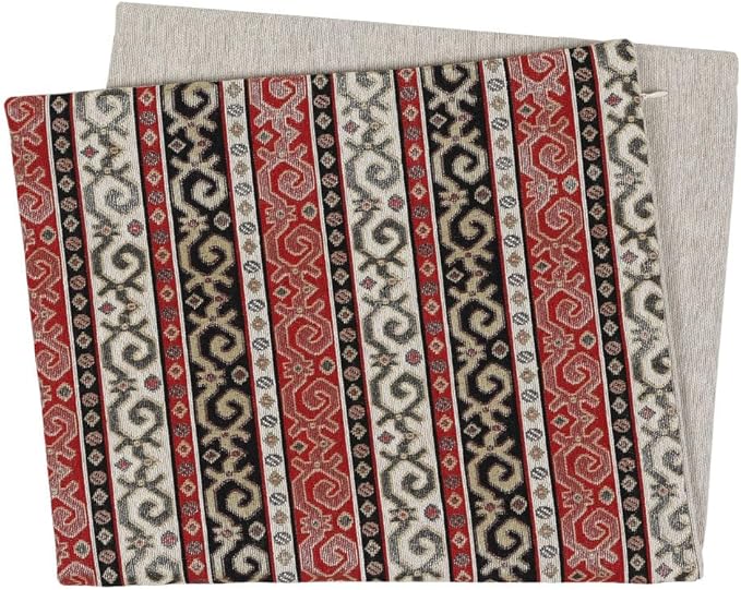 Tapestry Stylish Red-Black 14"x24" Lumbar Pillow Cover Sham Ethnic Kilim Pattern Throw Decorative for Home Office Decor, Sofa, Couch, Porch, Patio, Window Seat