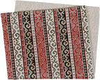 Tapestry Stylish Red-Black 14"x24" Lumbar Pillow Cover Sham Ethnic Kilim Pattern Throw Decorative for Home Office Decor, Sofa, Couch, Porch, Patio, Window Seat