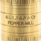 The Original Greek Pepper Mill 10 Inch Tall | European Pepper Mill Grinder with Crank Handle | Manual Pepper Grinder | Peppercorns Refillable - Brass