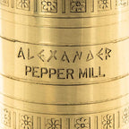 Original Greek Pepper Mill, 9-Inch Brass – European Manual Pepper Grinder, Refillable, with Polishing Cloth