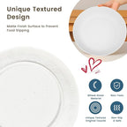 Homienly Wheat Straw Plates, Flat Dinner Plates, Unbreakable Plate for Kitchen, Camping, Outdoor, Microwave and Dishwasher Safe Plates Set, 9 inch, Set of 8 - White