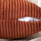 MIULEE Dark Rust Corduroy Pillow Covers Pack of 2 Boho Fall Decorative Throw Pillows Soft Couch Pillowcases Cross Patchwork Textured Cushion Covers Home Decor for Living Room Bed Sofa 12x24 inch