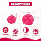 Uvvyui Knot Pillow Ball, Soft Hot Pink Home Decor Knotted Pillows, Handmade Round Plush Throw Pillow, Aesthetic & Cute Large Decorative Pillows for Bed, Floor, Couch, Bedroom Home Decor 11 inches