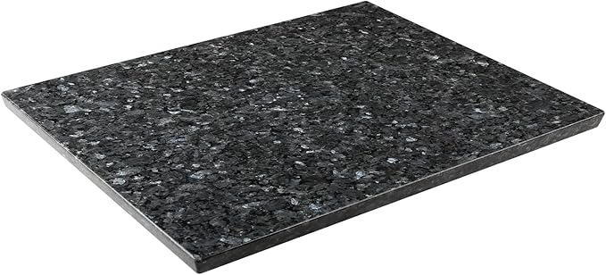 Koville Norwegian Natural Granite Cutting Board for Kitchen, 16x12inch Large Hand Crafted Stone Slab for Cheese, Charcuterie, Pastry Board - Wedding Gift, House Warming Gift