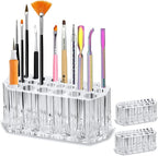 BY ALEGORY Acrylic Nail Art Tool Organizer Storage for Storing Pro Beauty Finger Nailcare Art Kit Tools Makeup Display Case Refillable Container Holder Organization
