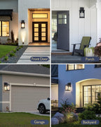Dusk to Dawn Outdoor Wall Light Fixture, Hardwired Matte Black Porch Light, Waterproof Rustproof Outside Wall Lantern for House, Patio, Front Door, 12 Inch, Bulb Not Included