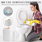 Bathroom Accessories Set White Bathroom Set with Trash Can,3PCS Lotion Soap Dispenser, Toothbrush Holder, Soap Dish,Tumbler Cup,6pcs Wood Tags White Bath Accessories with Tray for Bathroom Decor