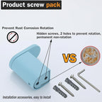 RANDOM Clear Sky Blue Towel Hooks for Bathrooms Round Shower Hooks Stainless Steel Wall Mount Coat Hook.96026-8CKB