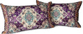 Snycler Boho Throw Pillow Covers 12x20 inch Set of 2 Boho Rug Carpet Double Sided Pattern Cotton Soft Pillow Case Cushion Cover Pillowcase for Couch Sofa Bed Decorative (Purple)