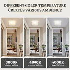 Semi Flush Mount Ceiling Light Fixture,13inch Light Fixtures Ceiling Mount,3-Light Drum Light Fixture with White Shade,Modern Close to Ceiling Lamps for Living Room, Bedroom, Dining Room,Entryway