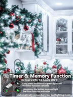 1000 LED Christmas Lights Outdoor Indoor, Super Long 330 FT Green Wire Plug In String Lights with 8 Modes & Timer & Memory, Waterproof Fairy Light for Xmas Tree Party Garden Decorations, Cool White