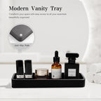 Bathroom Accessories Set, 4 Pcs Bathroom Accessory Set, Soap Dispenser, Toothbrush Holder, Qtip Holder Set, Bathroom Sets Complete, Bathroom Sink Set for Modern Home,Matte Black