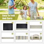 G GOOD GAIN Waterproof Picnic Blanket Portable with Carry Strap for Beach Mat or Family Outdoor Camping Party（Chartreuse）