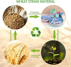 Supernal Wheat Straw Dinnerware, Microwave Dishwasher Safe, Unbreakable Light Weight Plates Service For 8, Reusable Tableware Set, Multicolor Set 16pcs Plates, 8pcs Bowls, 8pcs Cups
