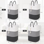 Woven Laundry Basket for Clothes,65 L Large Rectangle Laundry Hampers with Beads Tassel, Nursery Storage Basket for Toys, Tall Dirty Clothes Hamper for Bedroom Aesthetic, Laundry Room Organization
