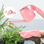 Plastic Watering Can - for Indoor and Outdoor House Plant Garden - with Long Spout - 1/2 Gallon - Pink