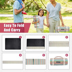 G GOOD GAIN Waterproof Picnic Blanket Portable with Carry Strap for Beach Mat or Family Outdoor Camping Party（Vibrant）