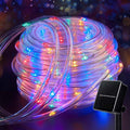 Solar Rope String Lights Outdoor 72Ft 200 Led Waterproof Solar Powered Fairy Lights with 8 Lighting Modes, Copper Wire PVC Tube Lights for Garden Wedding Christmas Party DIY Decor(Multicolor)