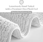 Madison Park Splendor Reversible 100% Cotton Tufted Bathroom Rug-3000 GSM Hotel Quality Luxurious Plush Medium Pile Bath Mat Absorbent, Quick Dry, Shower Room Décor, 24x72, Grey
