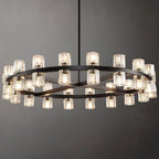 36" K9 Crystal Chandeliers, Round Black Chandeliers for Dining Room, Living Room, Dining Room Chandelier Over Table, Chandelier for Bedroom Foyer Bathroom Includes Bulbs