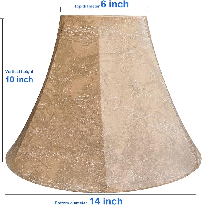 TOOTOO STAR Lamp Shades Set of 2,Imitation Sheepskin LampShade Royal Style 6" Top x 14" Bottom x 10" High Lamp Shades,Suitable for floor and table LampShades Spider