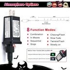 JMEXSUSS 200 LED Halloween Lights Indoor Outdoor, 66ft Connectable LED Red Christmas Lights Plug in, 8 Modes Red String Light for Halloween Tree Indoor Bedroom Garden Yard Porch House Decorations