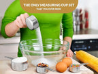 Stainless Steel Measuring Cups and Spoons Set 12 Piece Stackable Baking & Cooking Gadgets for Dry and Liquid Ingredients,Nesting Cups, Engraved Markings & Leveler,Dishwasher Safe Kitchen Tools