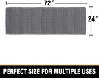 H.VERSAILTEX Upgraded Waffle Runner Rug Super Absorbent Non Slip Bath Rugs for Beside Tub, 24" x 72", Grey