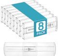 Vtopmart 8 Pack Drawer Dividers for Clothes, 4" High 10.2"-16.5" Adjustable Expandable Dresser Drawer Organizer, Clear Plastic Separators for Dresser, Baby Clothing, Underwear, Cosmetic, Toiletries
