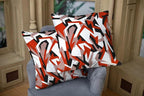 CAPSCEOLL Red Couch Pillow Covers Geometric Camo Abstract Modern Camo Urban White Brown Oil Painting 20X20 Inch Set of 2 Pillow Protector for Bedroom Sofa Living Room Décor Black Throw Pillow Cover