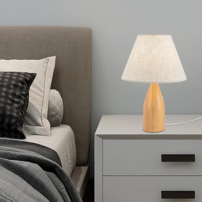 Eapmic Table Lamp,Bedside End Table Lamp Modern Nightstand Desk Lamp Geometric Lamp with Shade for Living Bedroom Office(Modern,Style 3)